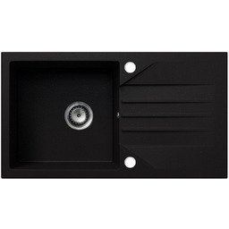 EOS Zlewozmywak granitowy EVINION czarny brokat złoty (z ociekaczem)