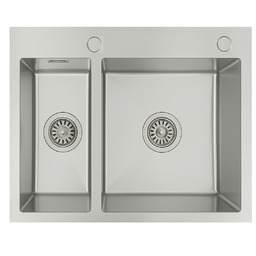 Stellman Zlewozmywak stalowy dwukomorowy STEEL 5648 Inox