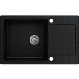 EOS Zlewozmywak granitowy LOJA czarny nakrapiany z ociekaczem
