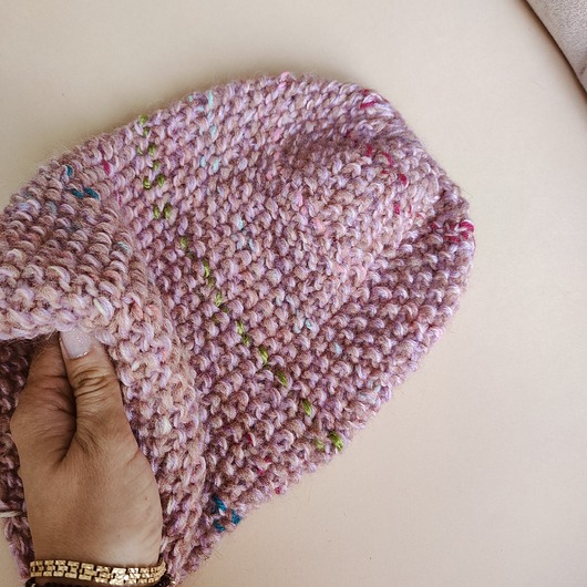 Czapka różowa beanie czapka PINK MELANGE