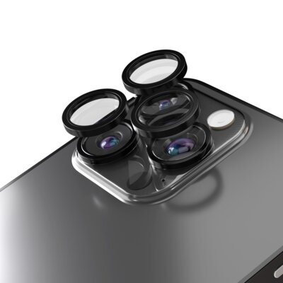 Szkło na aparat ETTERI Camera Lens Protector do Apple iPhone 16 Pro/16 Pro Max Czarny