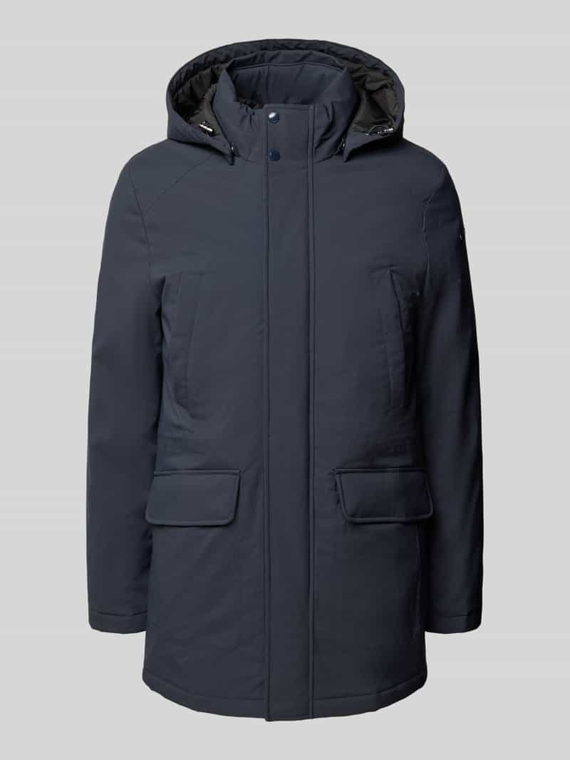 Kurtka z kapturem i kieszeniami z patką model ‘ANDALO’