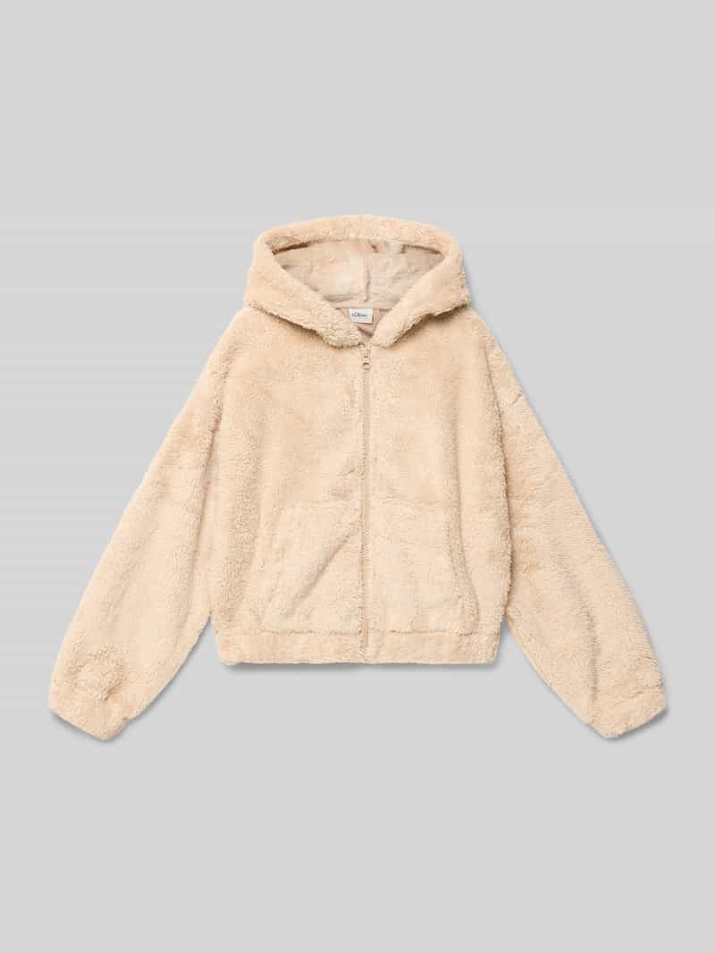 Kurtka o luźnym kroju z imitacji futerka