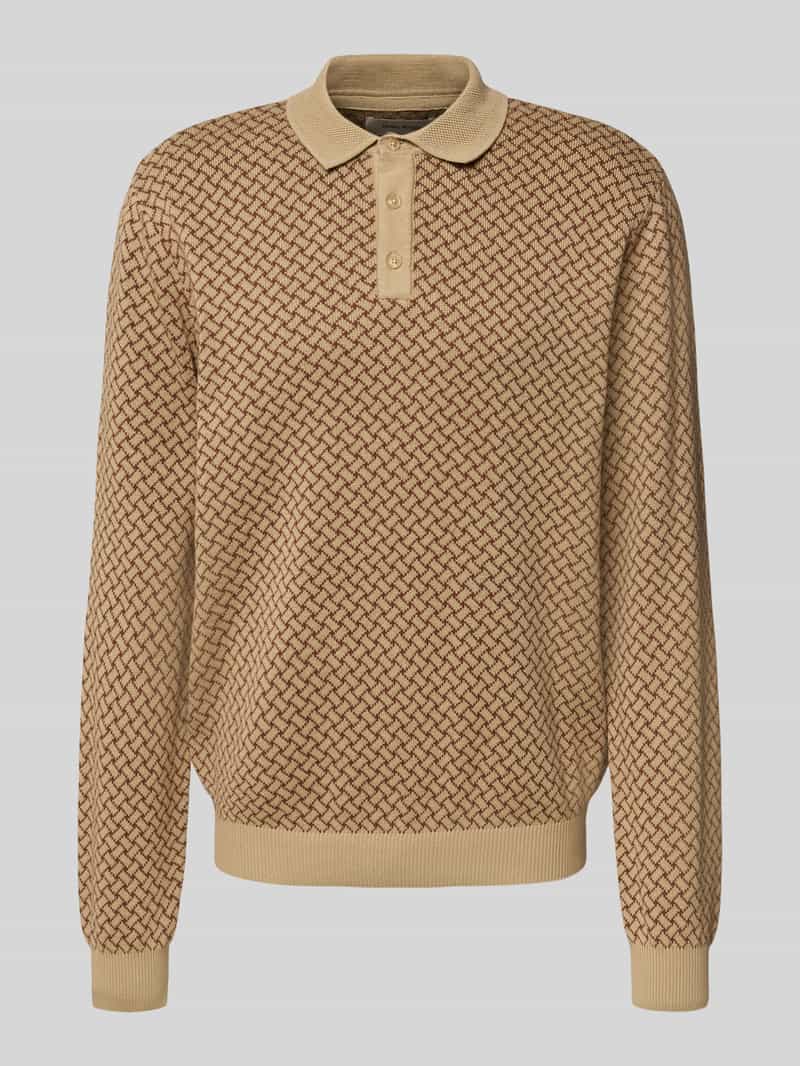 Sweter z dzianiny z kołnierzykiem polo model ‘BAO POLO KNIT’