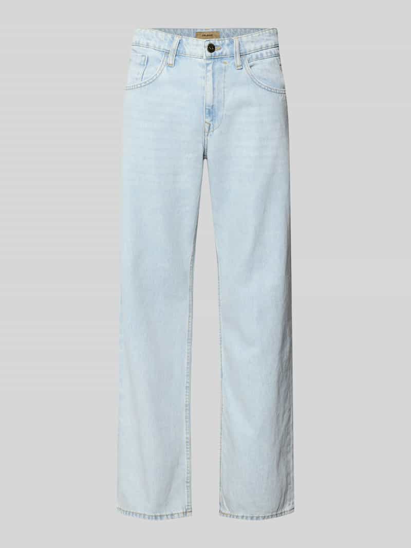 Jeansy o luźnym kroju z wpuszczanymi kieszeniami model ‘FLAKE’