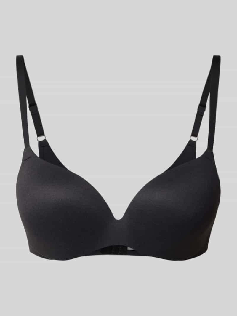 Biustonosz push-up o kroju regular fit z zapięciem na haftkę