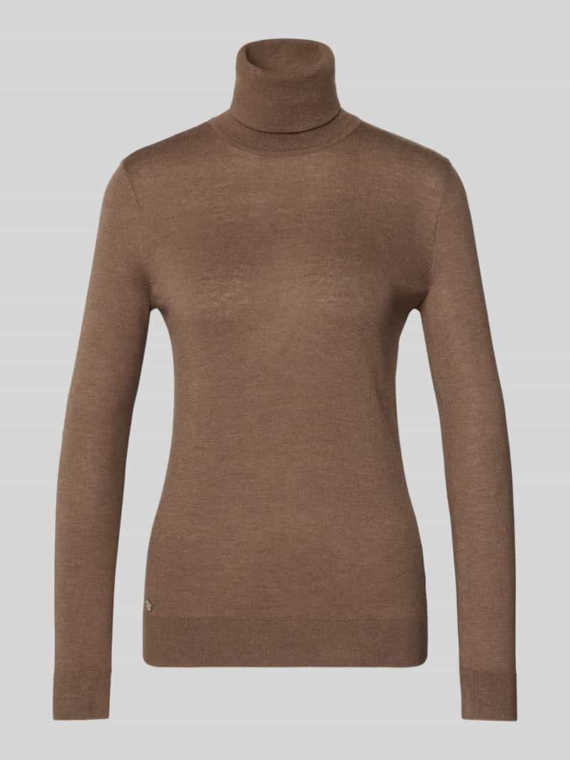 Sweter z dzianiny z golfem model ‘ZOE’