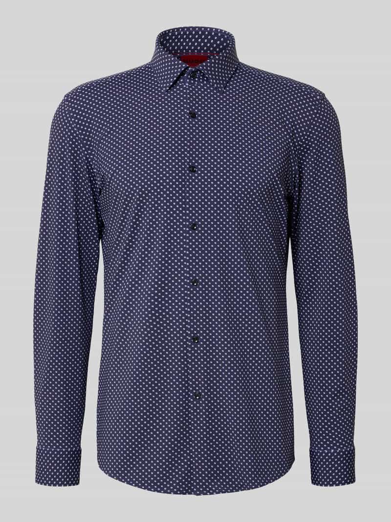 Koszula biznesowa o kroju slim fit z materiału ze streczem model ‘KENNO’