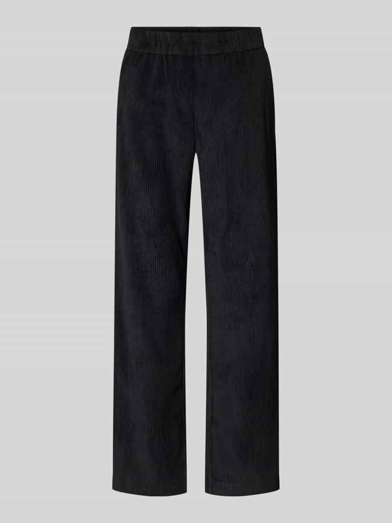 Spodnie materiałowe o rozkloszowanym kroju z imitacji sztruksu model ‘Magdalene’