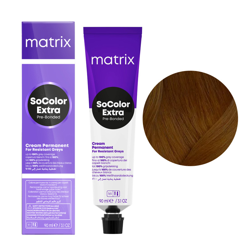 Matrix SoColor Extra Coverage, farba do krycia włosów siwych z technologią Pre-Bonded, 505G, 90ml