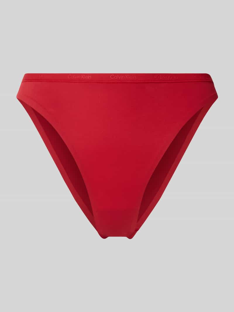 Majtki bikini o kroju slim fit z wyhaftowanym logo