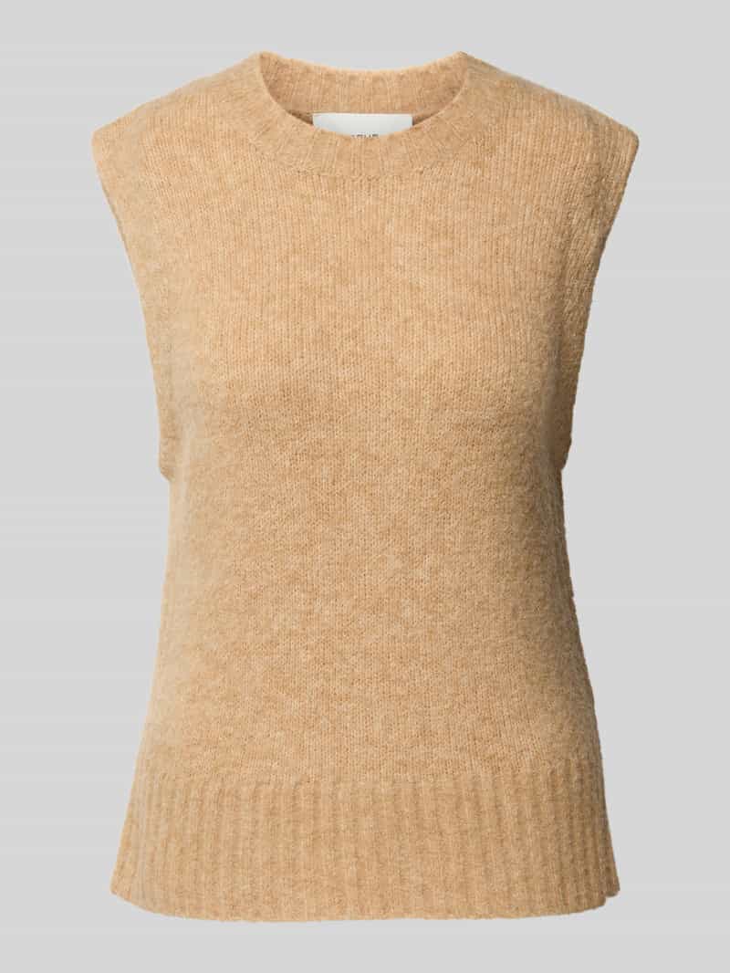 Bezrękawnik z prążkowanymi wykończeniami model ‘Pucku’