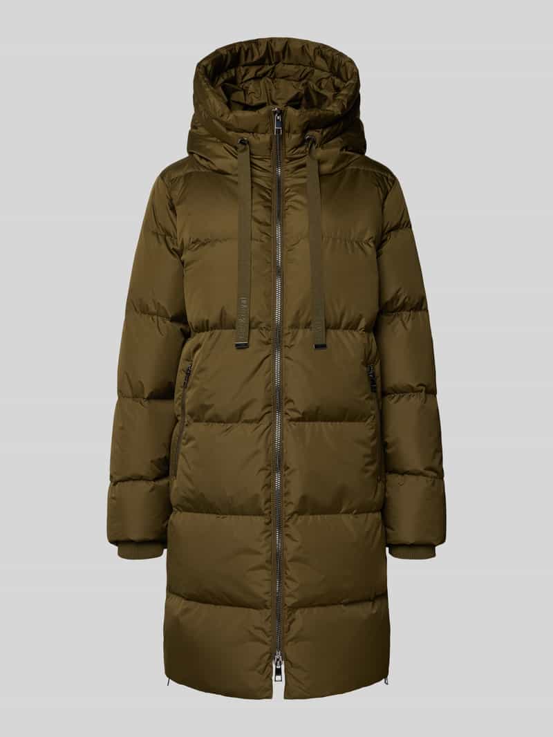 Płaszcz pikowany z wypełnieniem puchem oraz zamkiem błyskawicznym dwustronnym