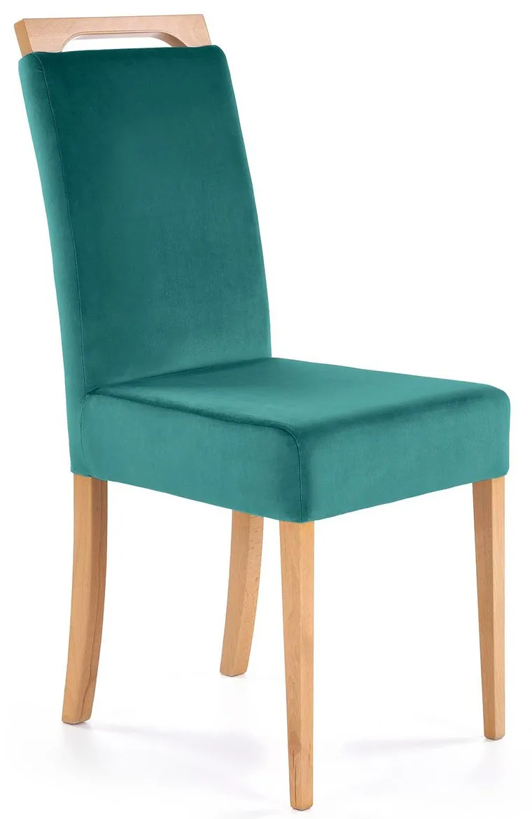 Zielone tapicerowane krzesło welurowe B6-D35