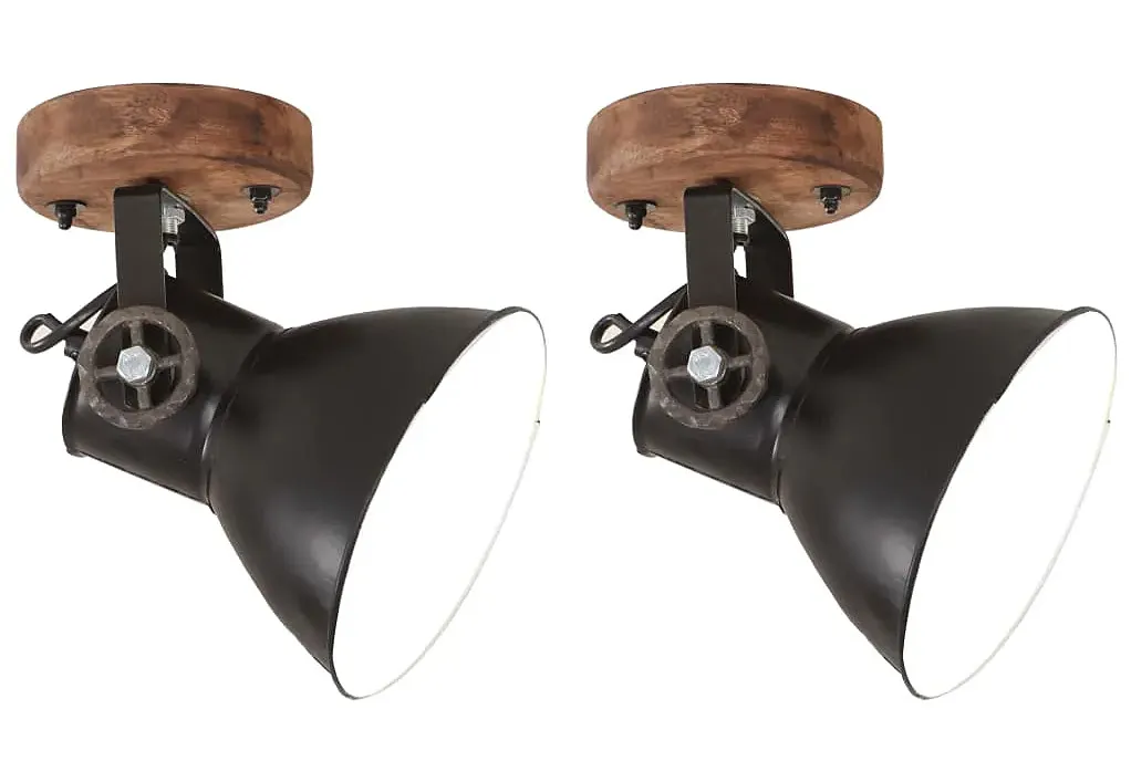 Czarne industrialne lampy ścienno sufitowe S6-S27