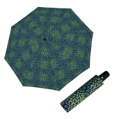 Parasol damski Derby Hit Magic Loop automatyczny składany wzór niebiesko-zielone plamy