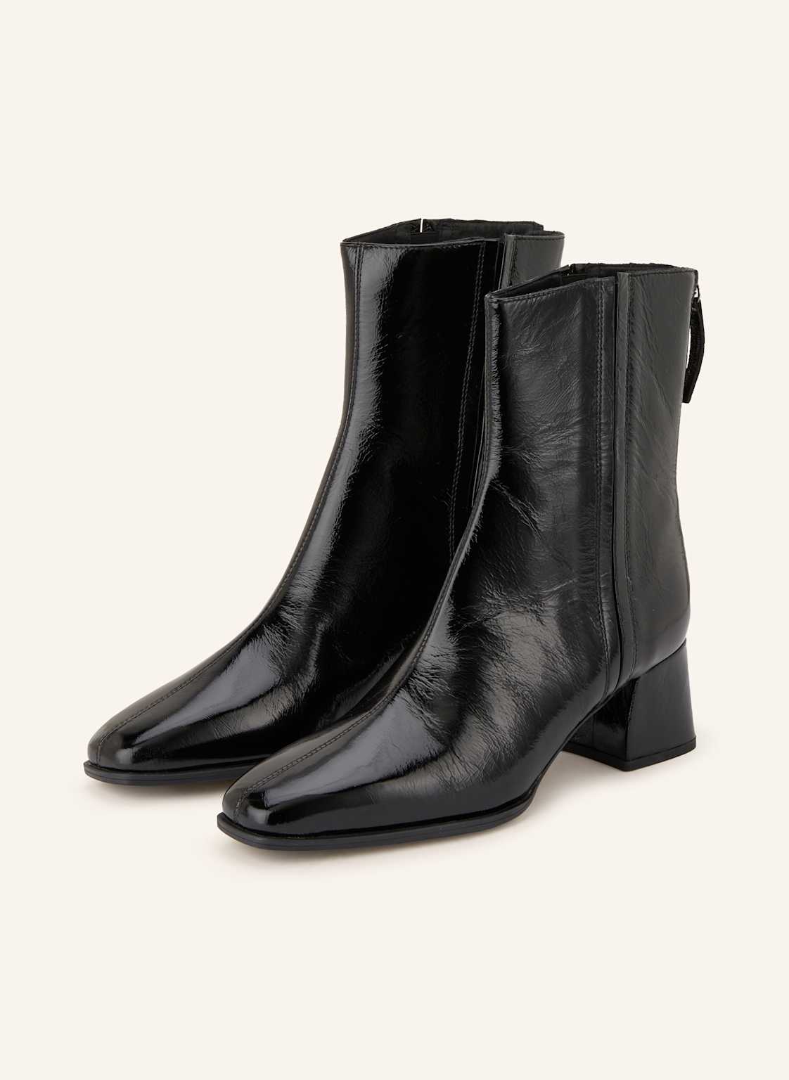 Unisa Botki Lakierowane Lucas schwarz