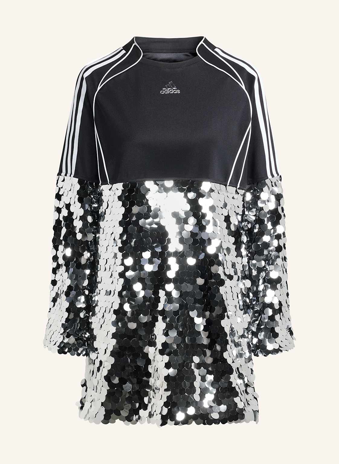 top Adidas Originals Sukienka Z Dżerseju Z Mieszanki Materiałów Z Cekinami schwarz