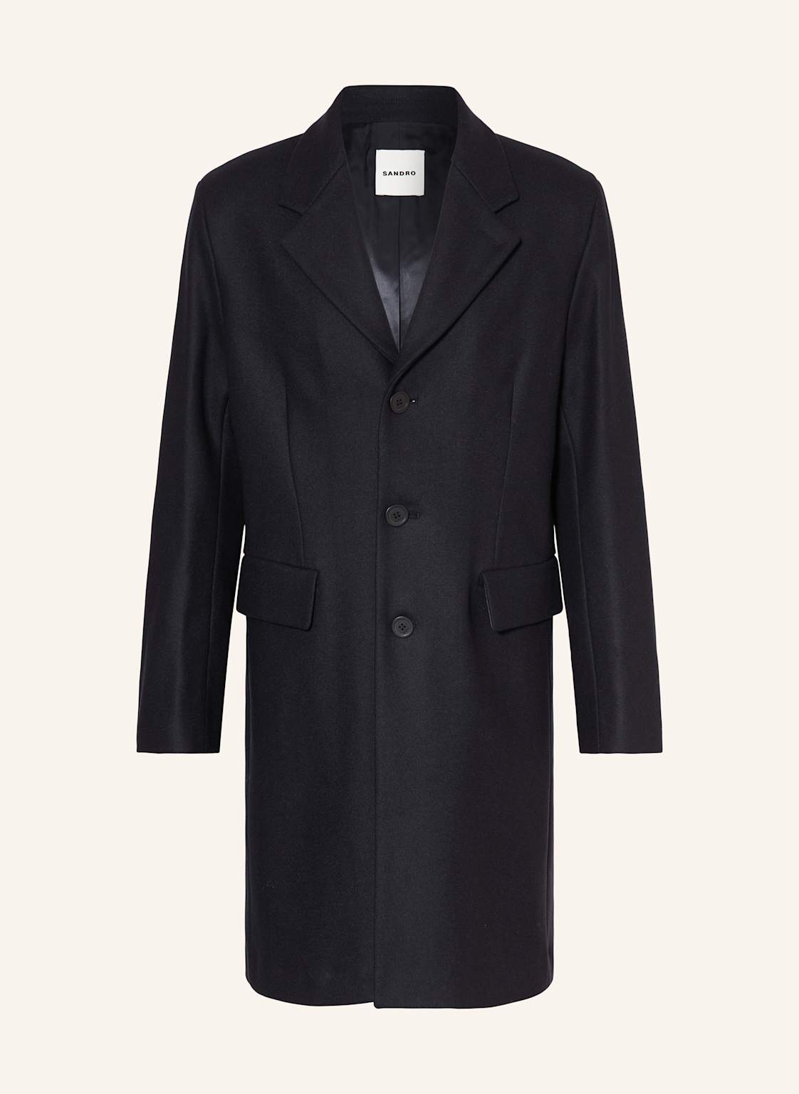 Sandro Płaszcz Wełniany blau