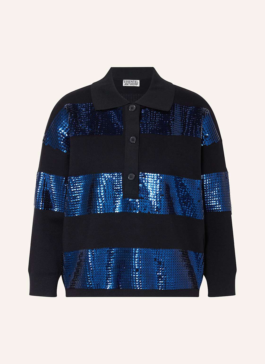 Essentiel Antwerp Kardigan Z Cekinami blau