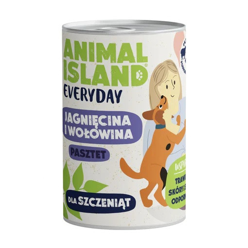 ANIMAL ISLAND Everyday Wołowina i jagnięcina dla szczeniąt - mokra karma dla psa - 400g