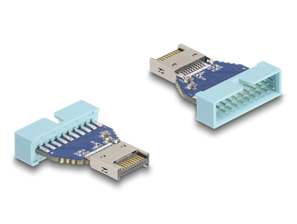 DeLOCK Przejściówka Pin Header męskie USB 10 Gbps na wewnętrzny, męskie USB Typ-E Key A 67130