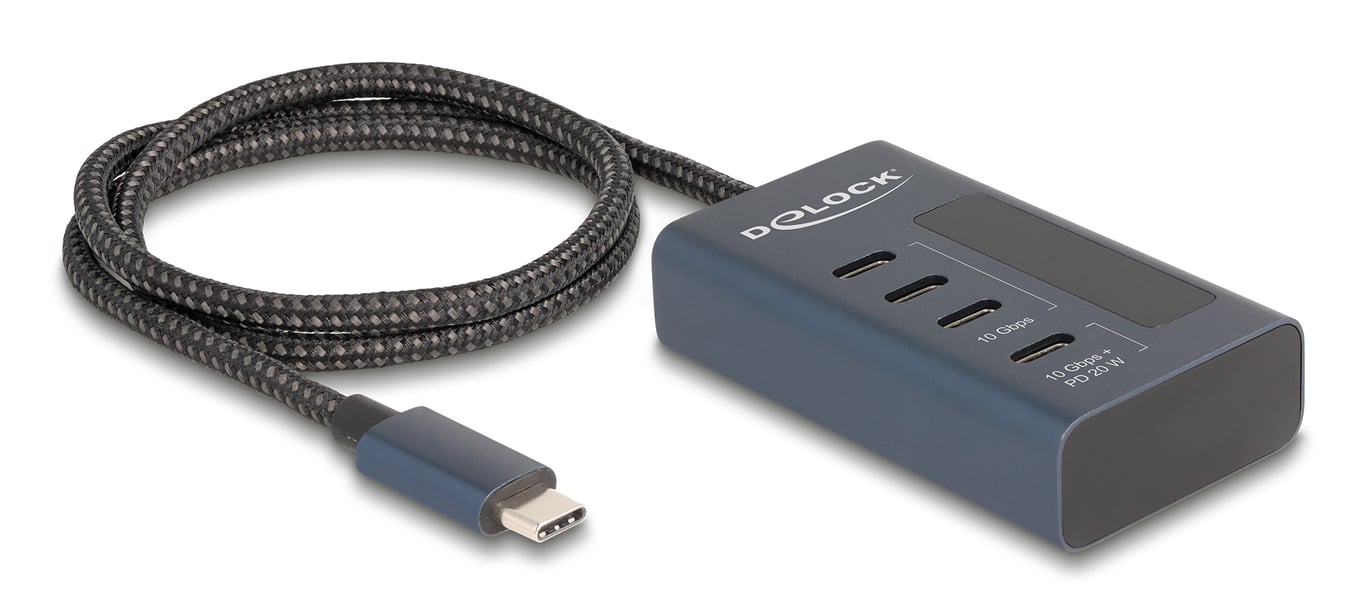 DeLOCK 64189 huby i koncentratory USB 3.2 Gen 1 (3.1 Gen 1) Type-C 10000 Mbit/s Niebieski