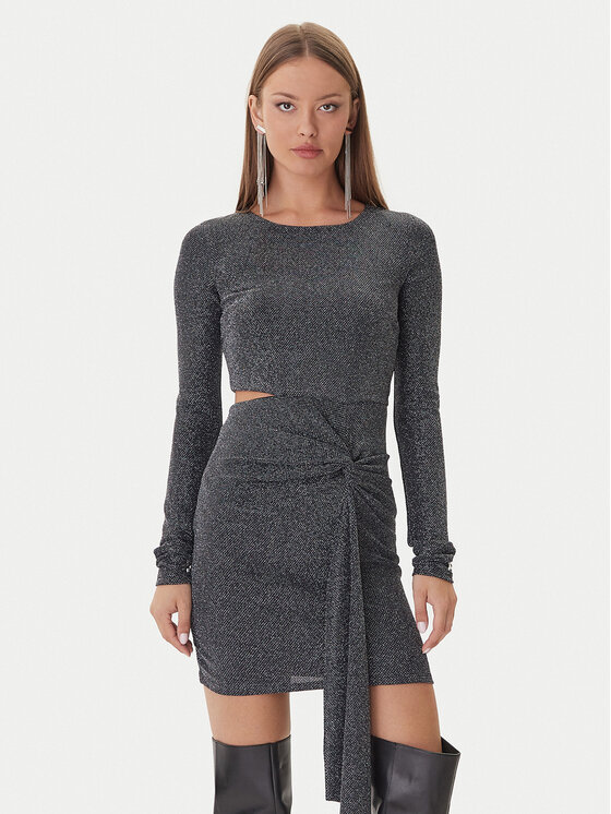 Patrizia Pepe Sukienka koktajlowa 2A2972/J340-K478 Czarny Regular Fit