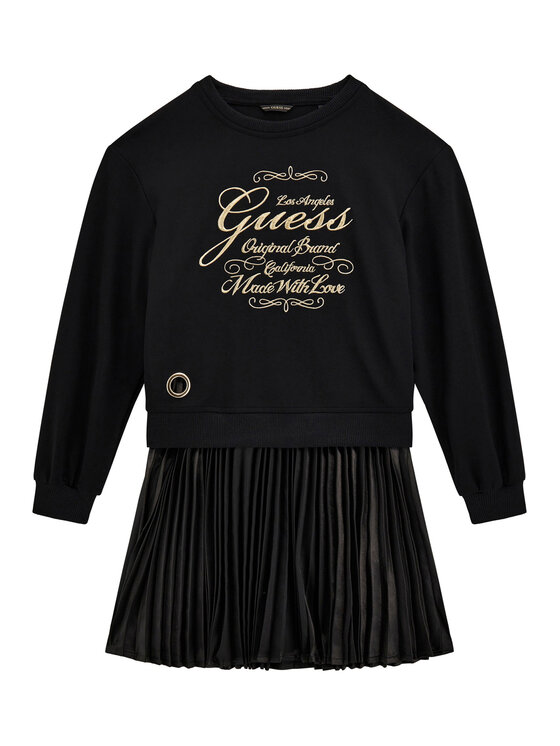 Guess Sukienka codzienna J5BK31 KAUH0 Czarny Regular Fit