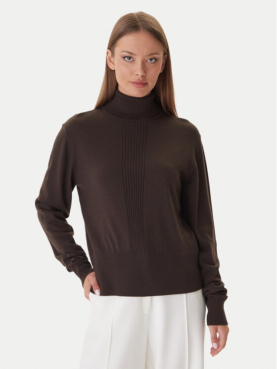 Patrizia Pepe Golf 2K0340 KM36 Brązowy Regular Fit