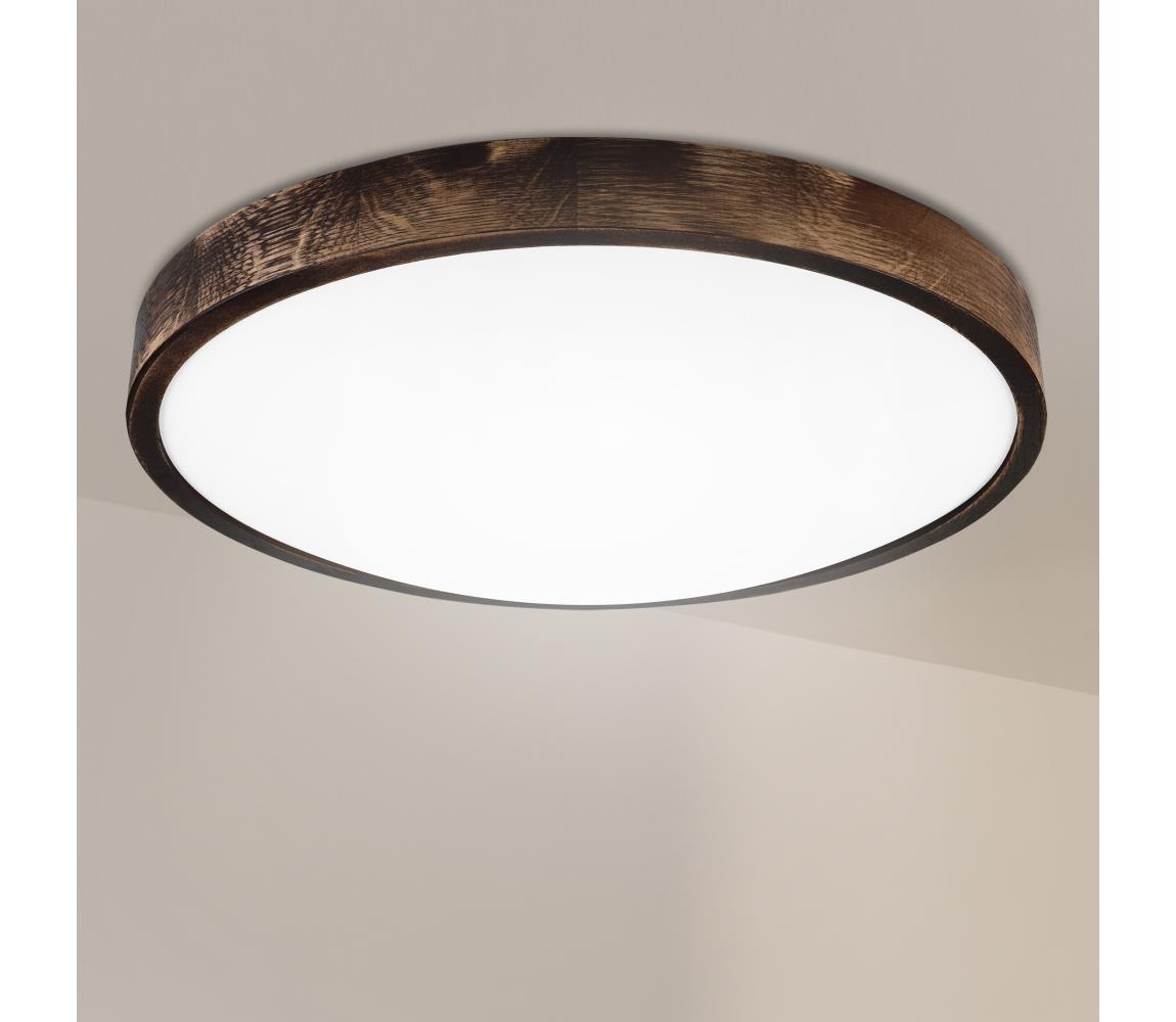 Brilagi - Lampa sufitowa CARVALHO SMOKEY 3xE27/60W/230V dąb śr. 47,5 cm