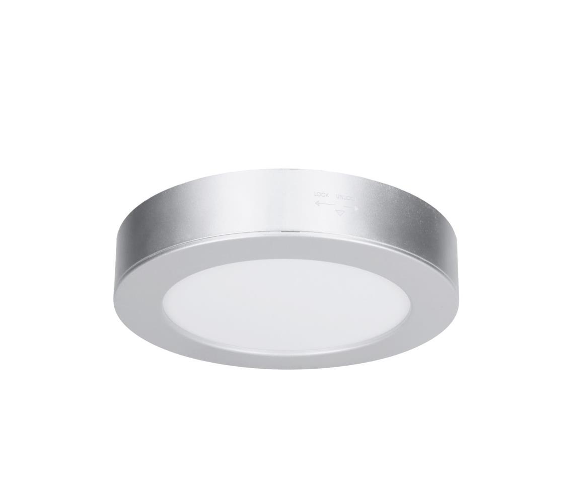 Solight WD240-S - Panel LED 2 w 1, 12 W, 230 V, 3000/4000/6000 K, śr. 17 cm, IP54, srebrny