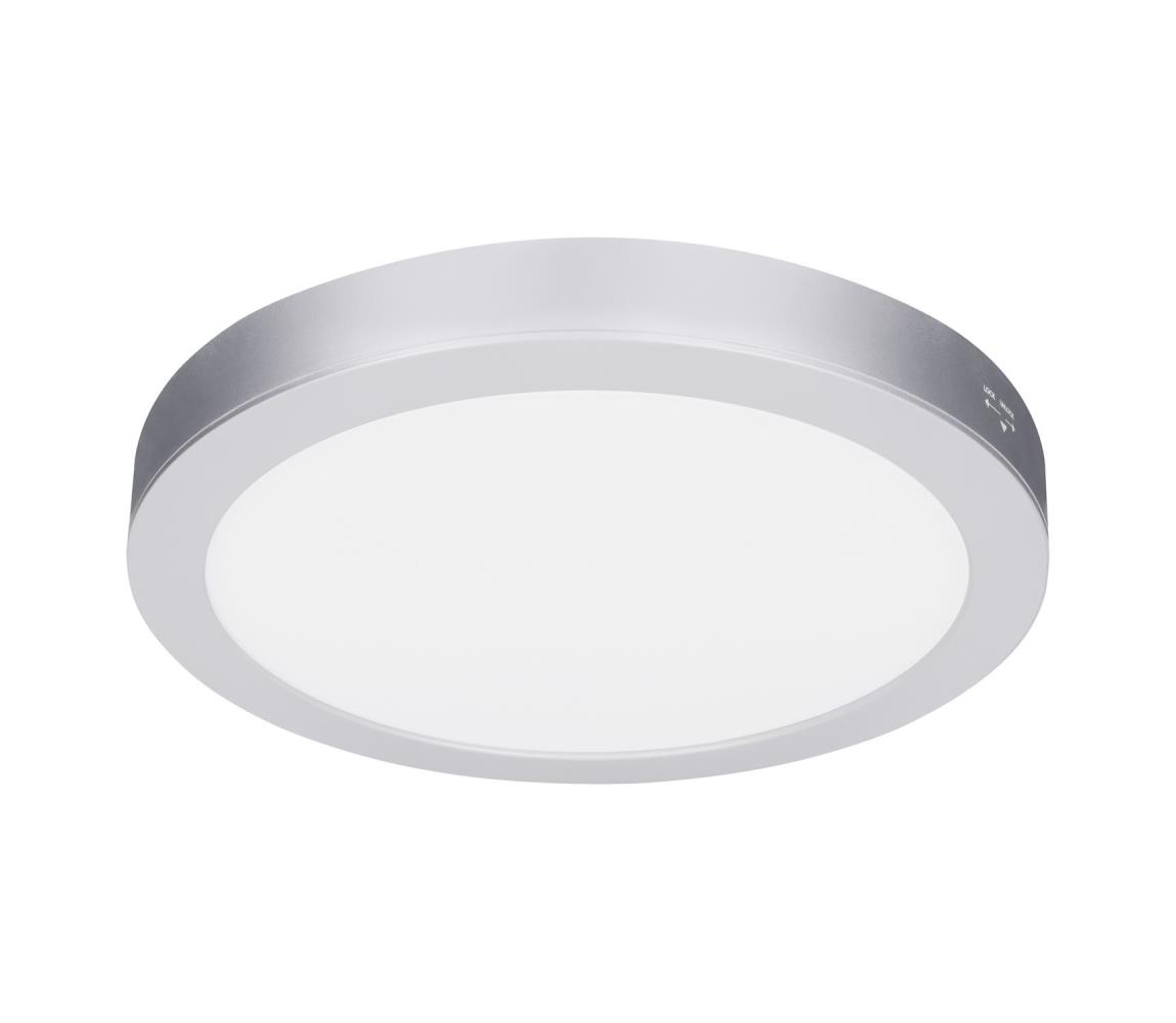 Solight WD242-S - Panel LED 2w1 18W/230V 3000/4000/6000K Ø 22,5 cm IP54 srebrny