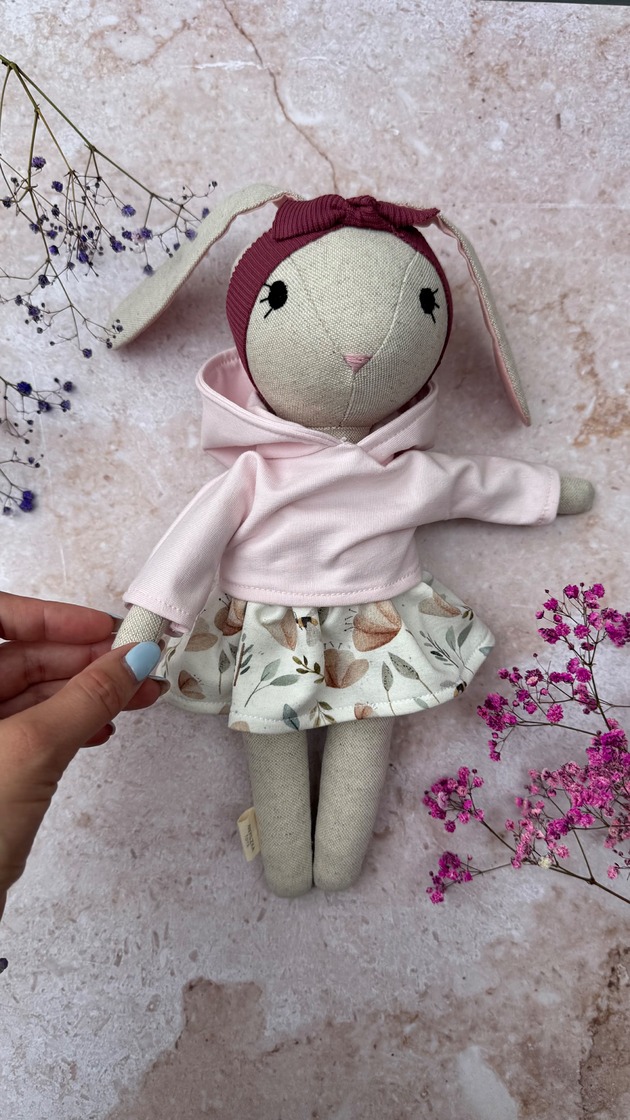 Króliczek przytulanka lniana