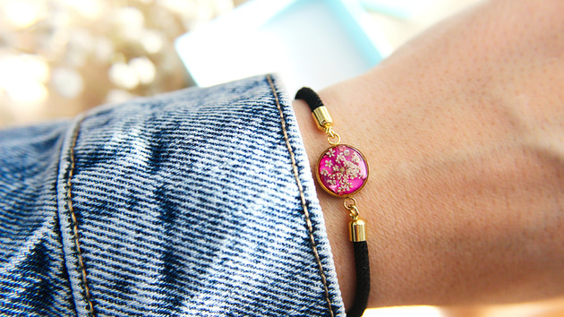 Bransoletka dzika marchew na różu