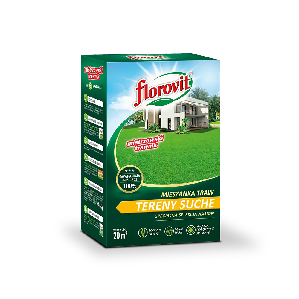 Florovit mieszanka traw tereny suche - karton 0,5 kg, na 20 m2