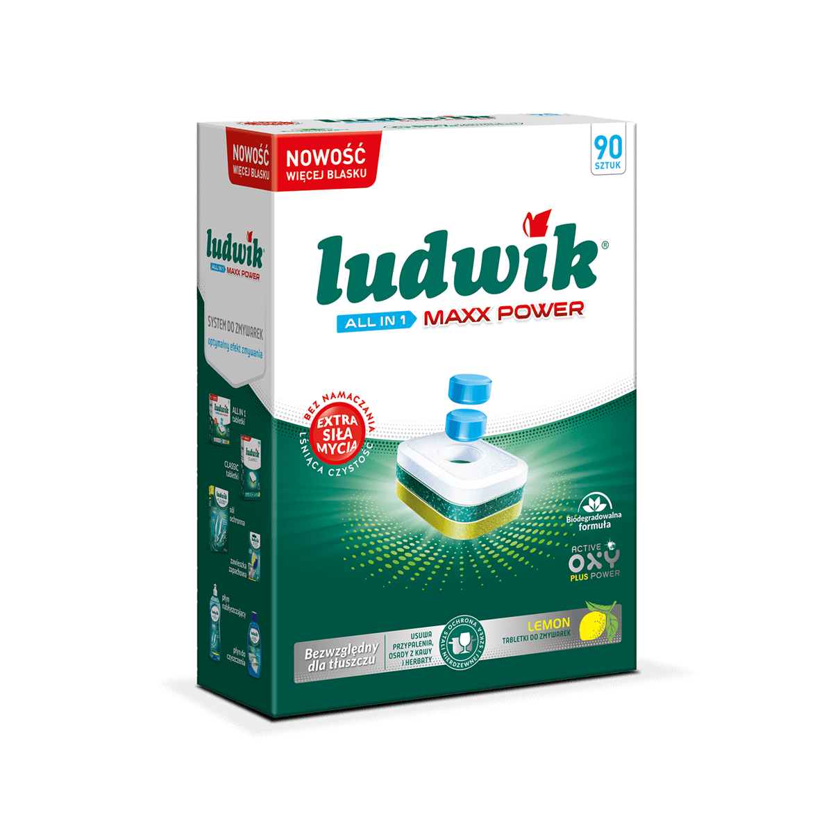 Ludwik tabletki do zmywarki MAXX POWER LEMON ALL IN 1 - 90 szt.