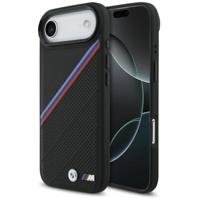 Etui BMW M Tricolor Metal Logo MagSafe do Apple iPhone Air Czarny