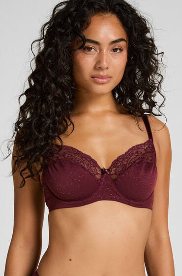 Hunkemöller Biustonosz nieusztywniany z fiszbinami Sophie Czerwony