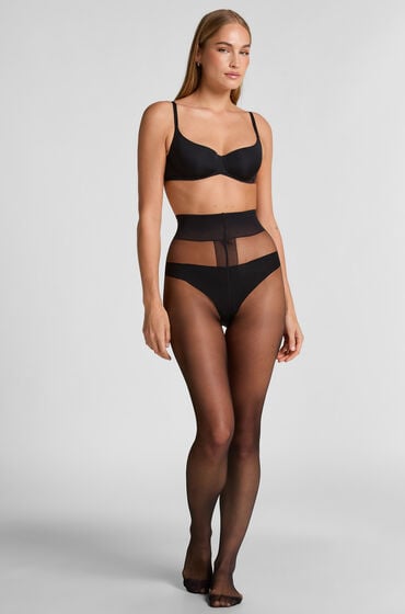 Hunkemöller Rajstopy 15 Den Second Skin Czarny