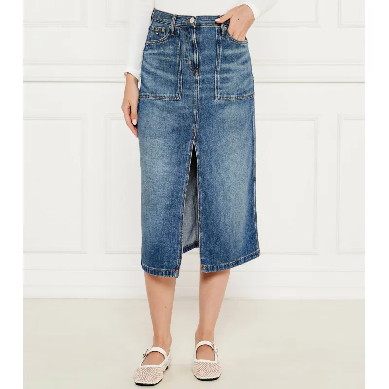 Tommy Jeans Jeansowa spódnica CLAIRE