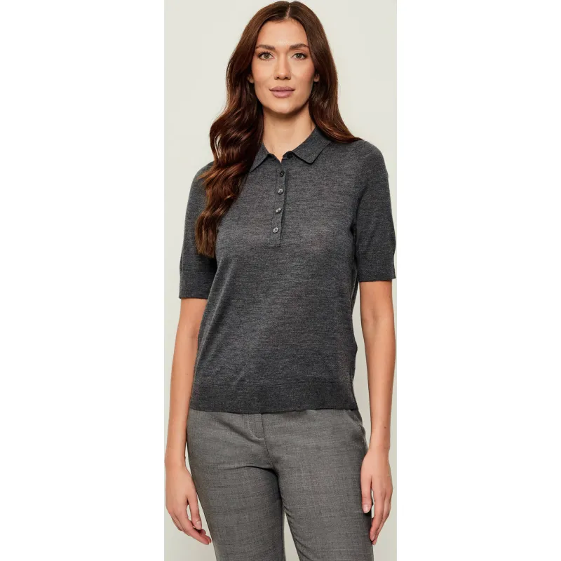 BOSS BLACK Wełniane polo Fidenka Regular Fit