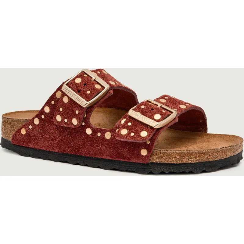 Birkenstock Skórzane klapki Arizona Rivet LEVE