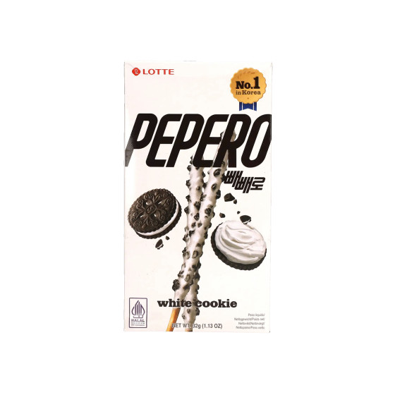 Słodkie paluszki Pepero White Cookie, 32 g