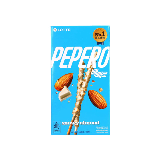 Słodkie paluszki Pepero Snowy Almond, 32 g