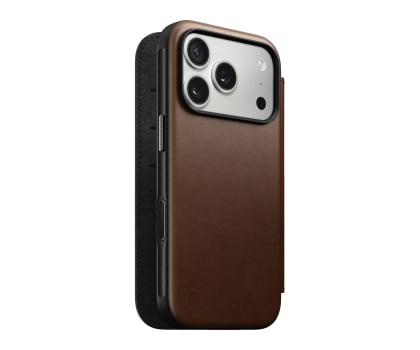 Nomad Modern Leather Folio do iPhone 17 Pro MagSafe brown