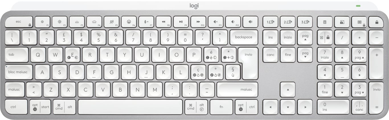 Logitech MX Keys S klawiatura RF Wireless Biała 920-011576
