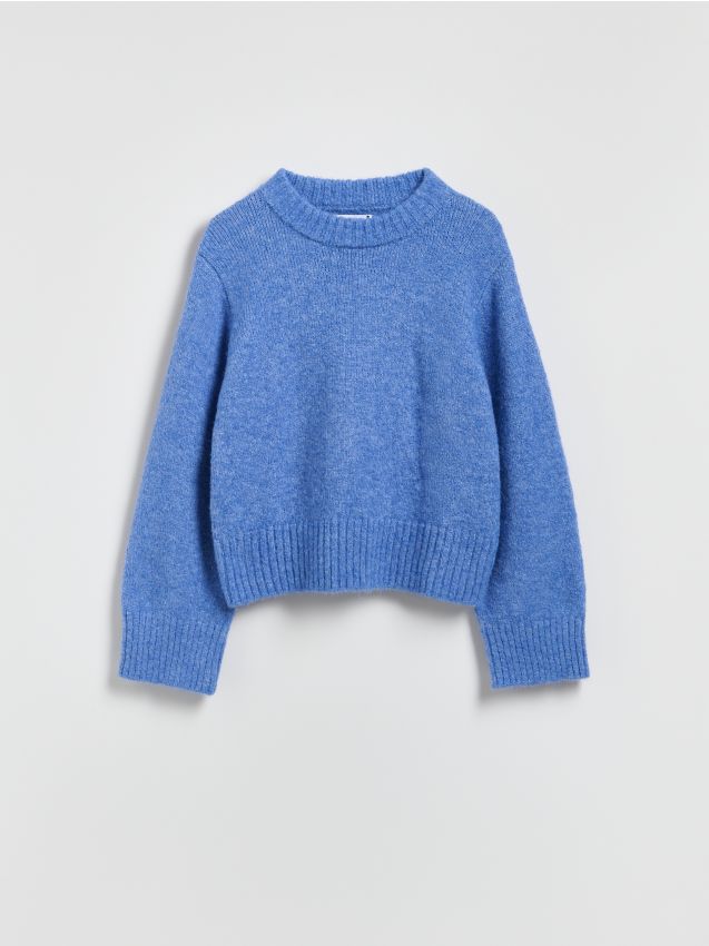 Reserved - Sweter z domieszką wełny - niebieski