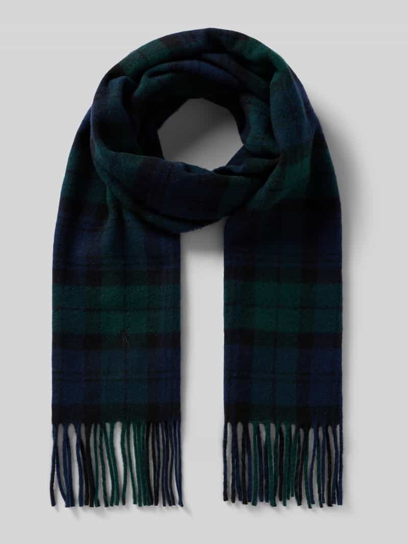 Szal z wyhaftowanym logo