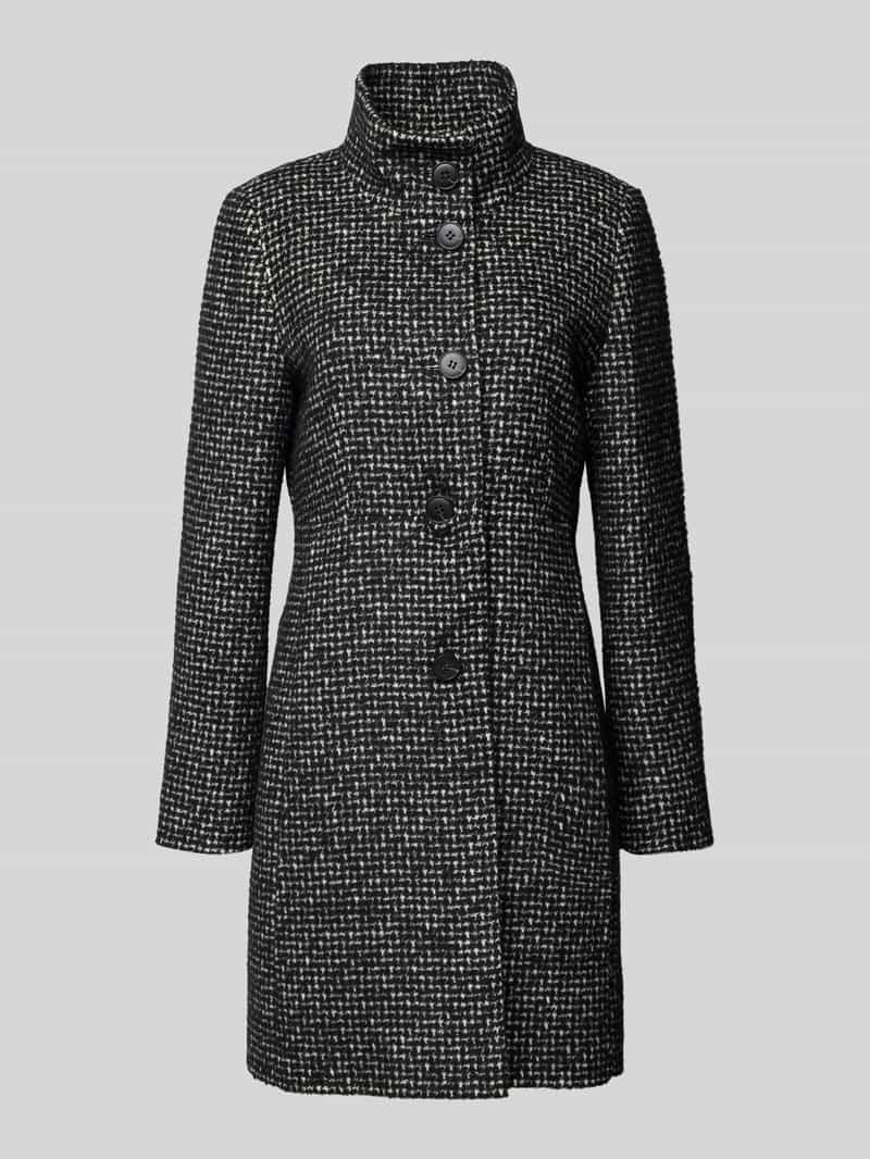 Płaszcz ze stójką i listwą guzikową